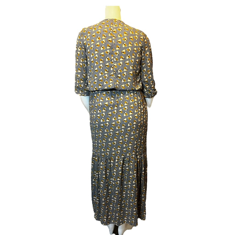 Kimika Made in Italy Floral Maxi Dress , Gray/Yellow Print, Size IT M (US 8) - Picture 13 of 16